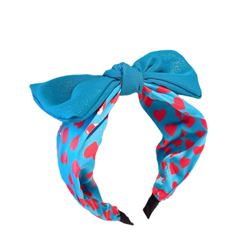 Wholesale Oversized Bow Love Fabric Wide-brimmed Headband