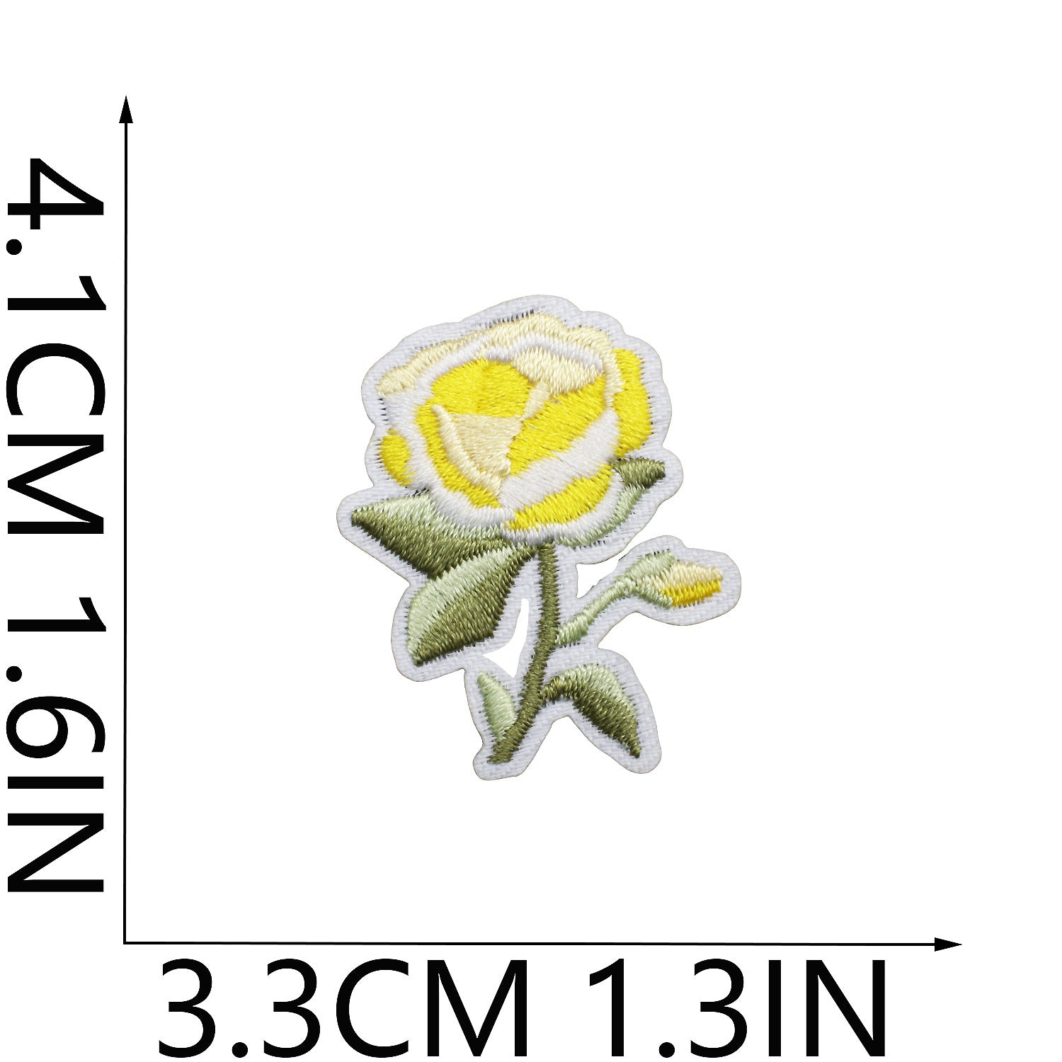 Wholesale Tulip Floral Embroidered Patch Iron On Peony Applique DIY Clothing Bag Decorative Craft Supply