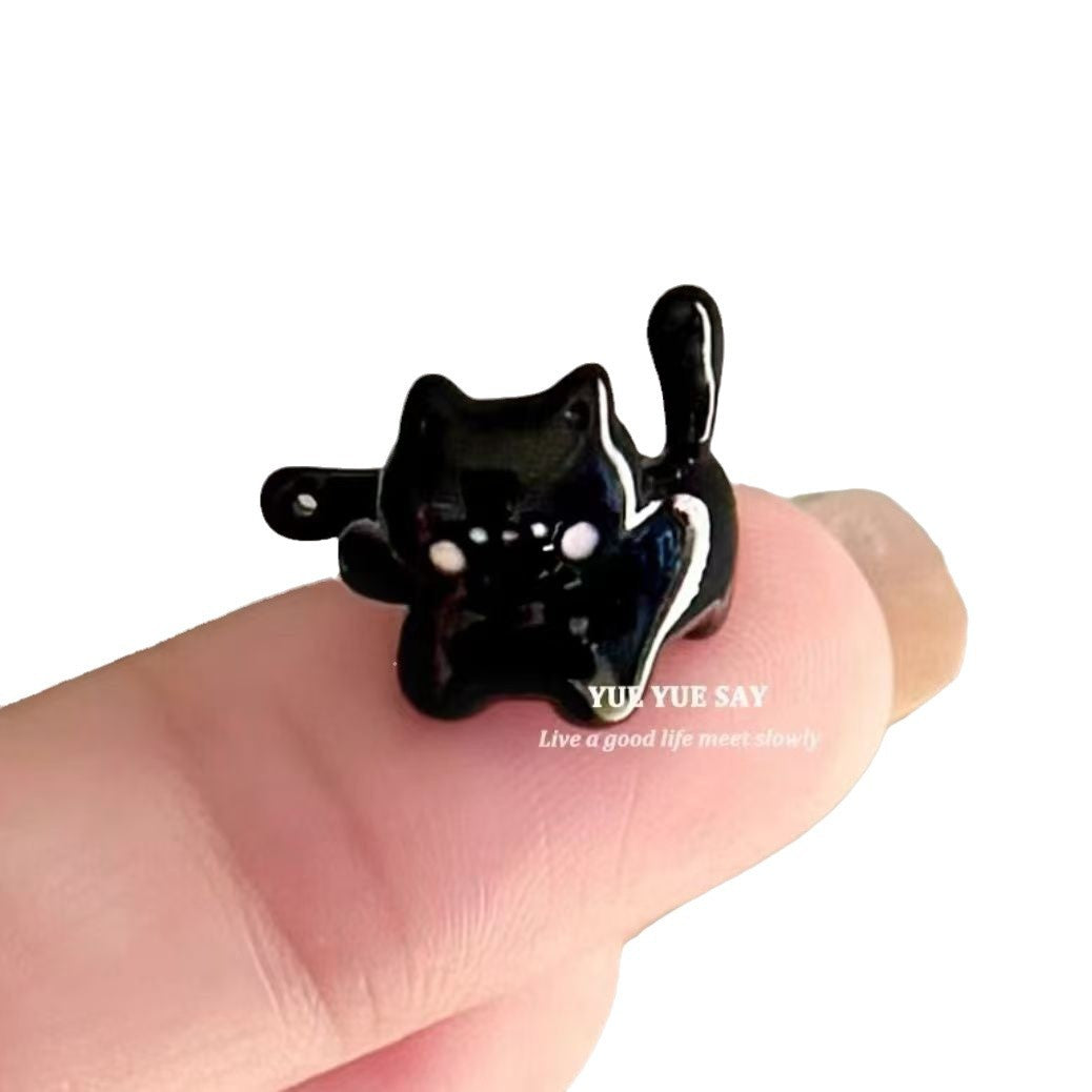 Wholesale Cute black kitten ear cuff