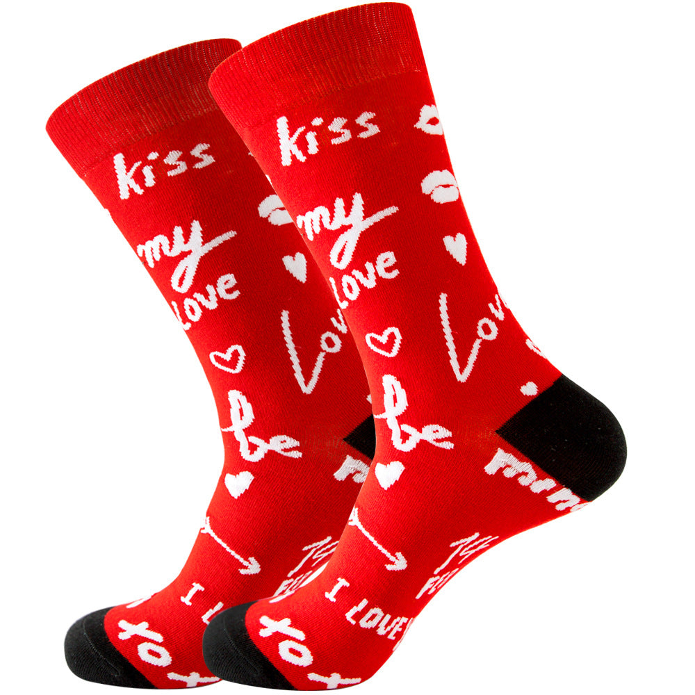 Wholesale 20pcs Celebrity Men's Socks Stars Women's Socks Animals Mid-tube Socks Mexican Tide Valentine's Day Socks