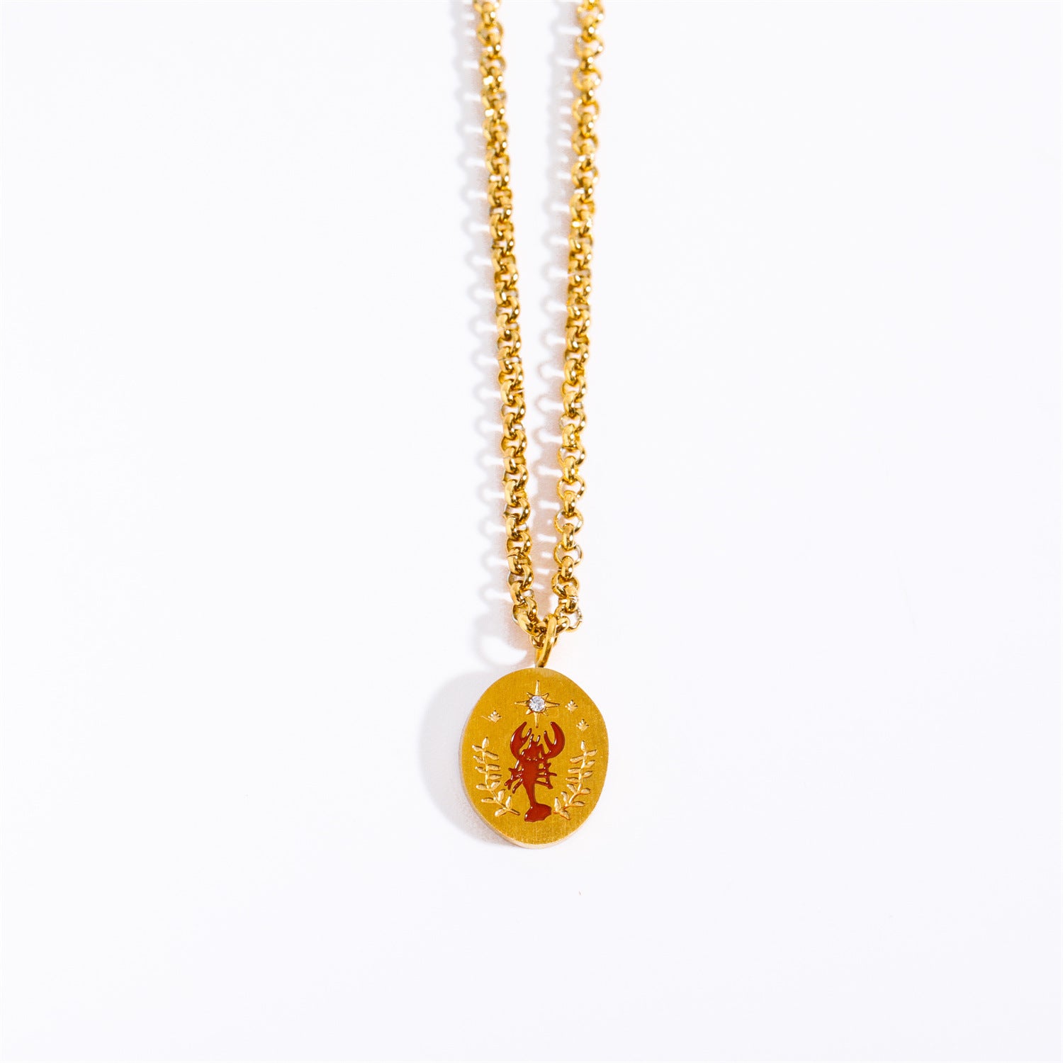 Wholesale Oval Hand-painted Totem Pendants Stainless Steel Necklace