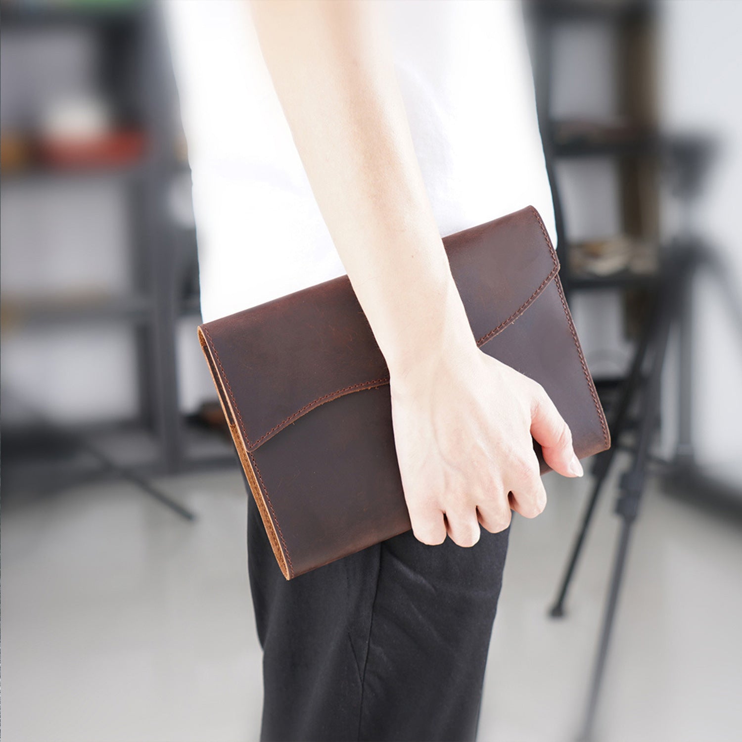 Wholesale A5A6 Top Layer Cowhide Protective Cover Fixed Page Notebook