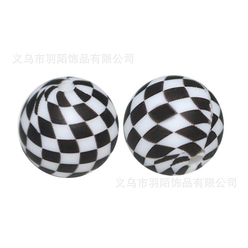 Wholesale 50pcs Silicone Grid Water Transfer Printing Beads