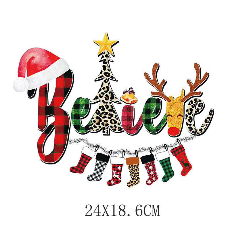 Wholesale Christmas Hot Stamping Spot  Heat Transfer Pattern UV DTF Ready to Press Transfers Wraps