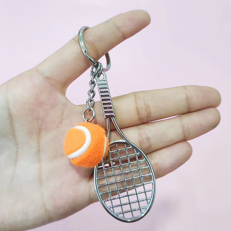 Wholesale Mini Tennis Racket Metal Keychain