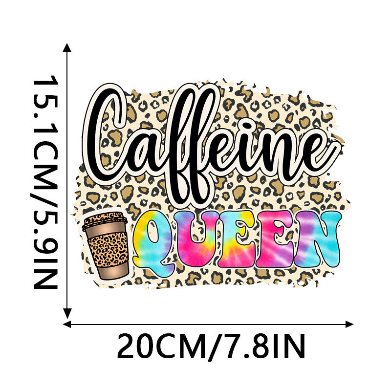 Wholesale 10pcs Leopard print coffee UV DTF Ready to Press Transfers Wraps
