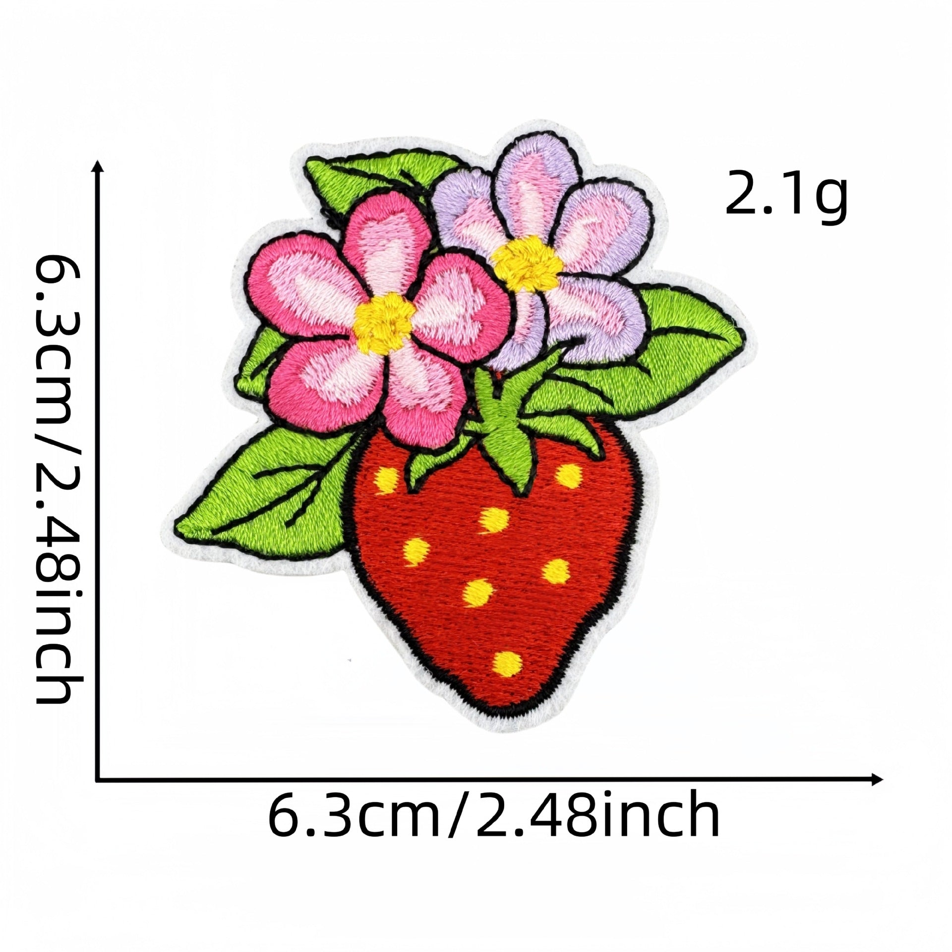 Wholesale Cartoon Strawberry Embroidery Cloth Patch  Embroidery Patch Accessories
