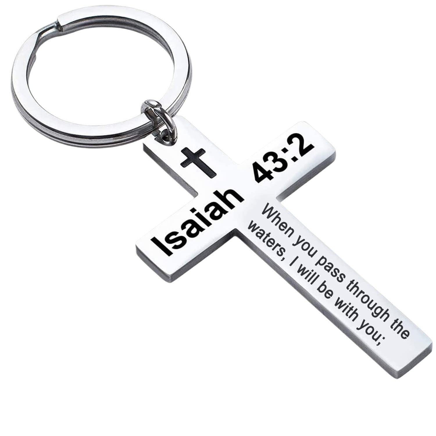 Wholesale Creative stainless steel letter keychain