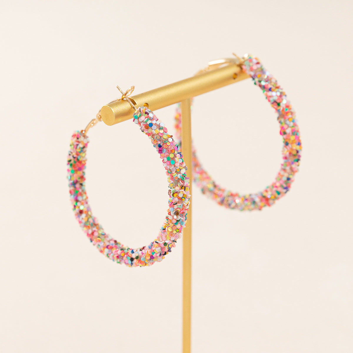 Wholesale Colorful Sequin Earrings Spring/Summer Plastic Earrings