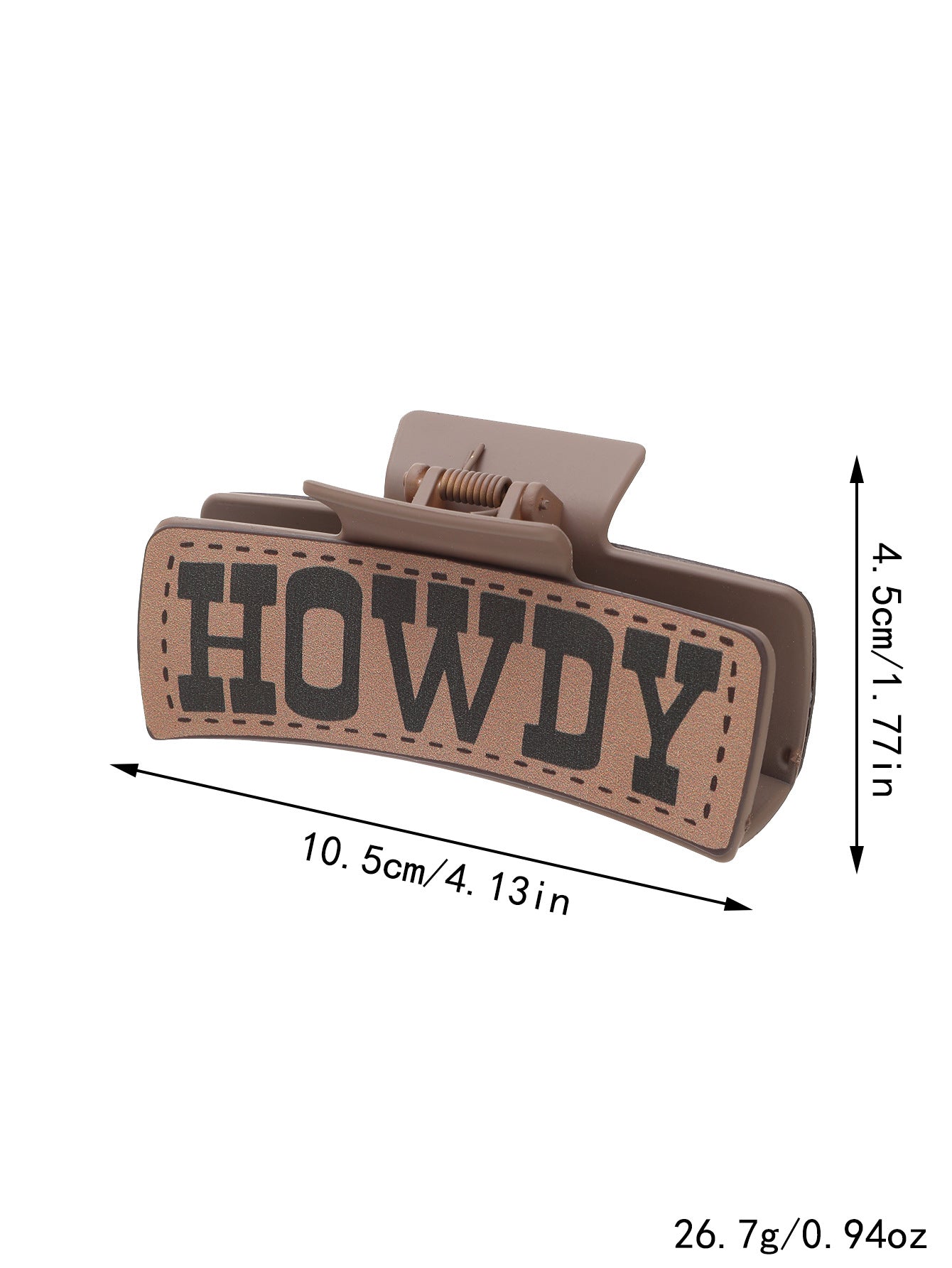 Wholesale Western Cactus Sunflower Faux Leather Hair Claw Clip Fashion Accessory Gift Boutique Resale
