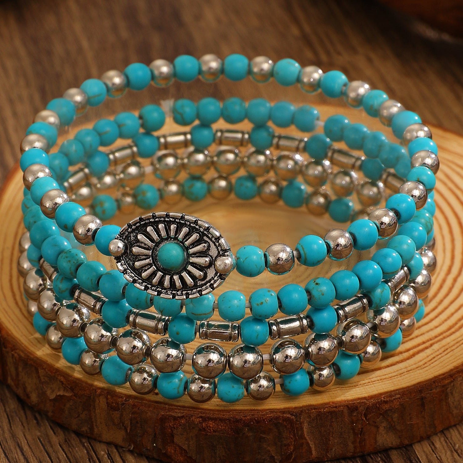 Wholesale Bohemian style turquoise bracelet Layered Bracelet Set