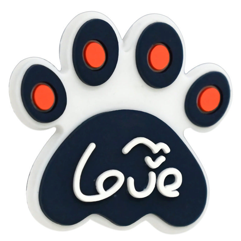 Wholesale  Random 100pcs/pack Cartoon animal footprints bead Focal Beads