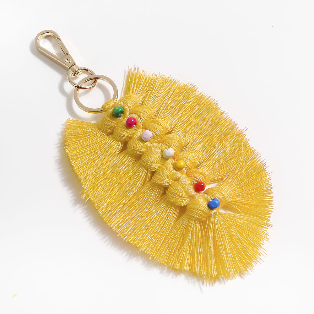 Wholesale Bohemian Tassel Pendant DIY Hand-woven Keychain