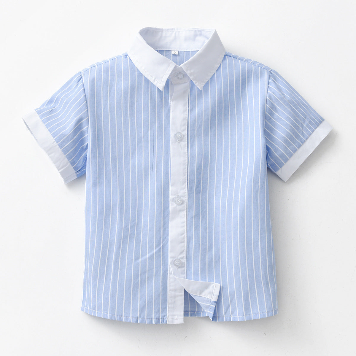 Wholesale Children's Cotton Short Sleeved Shirt and Suspender Four Piece Set