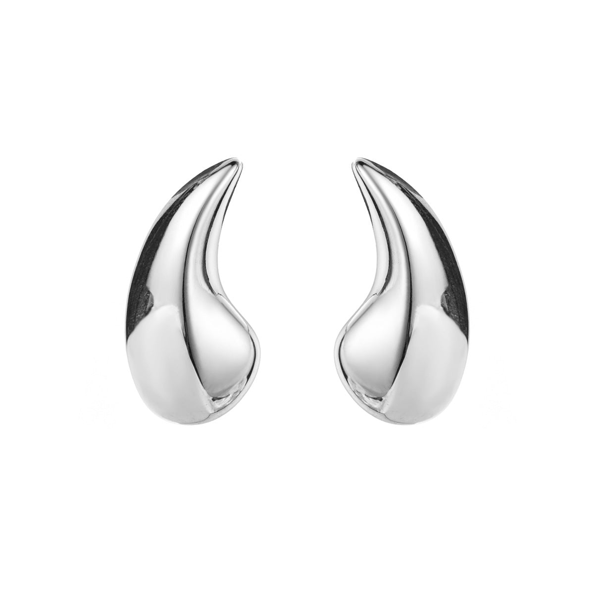 Wholesale Teardrop-shaped Glossy Simple Comma Earrings
