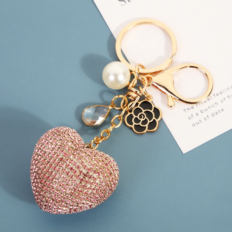 Wholesale Metal Rhinestone Love Keychain