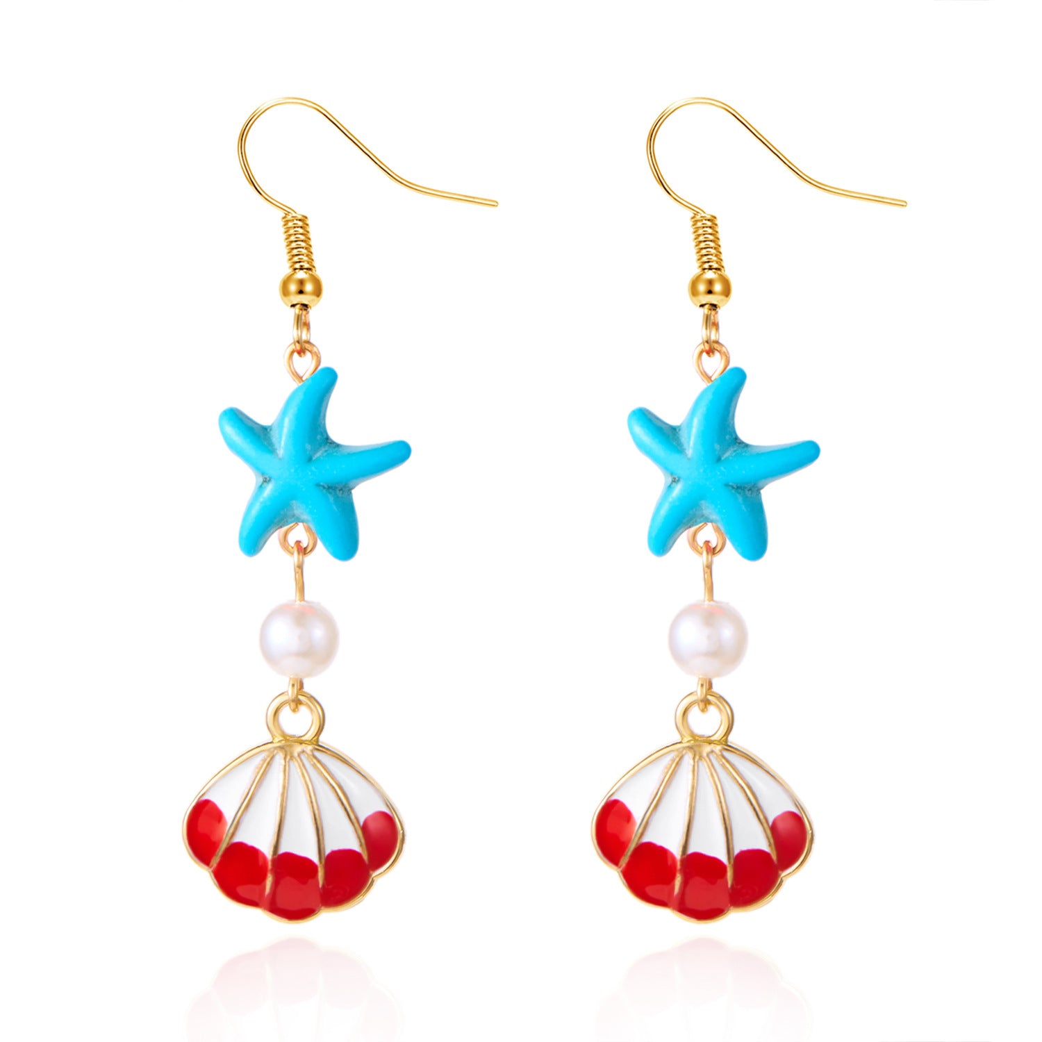 Wholesale Shell and starfish earrings series creative design personality earrings