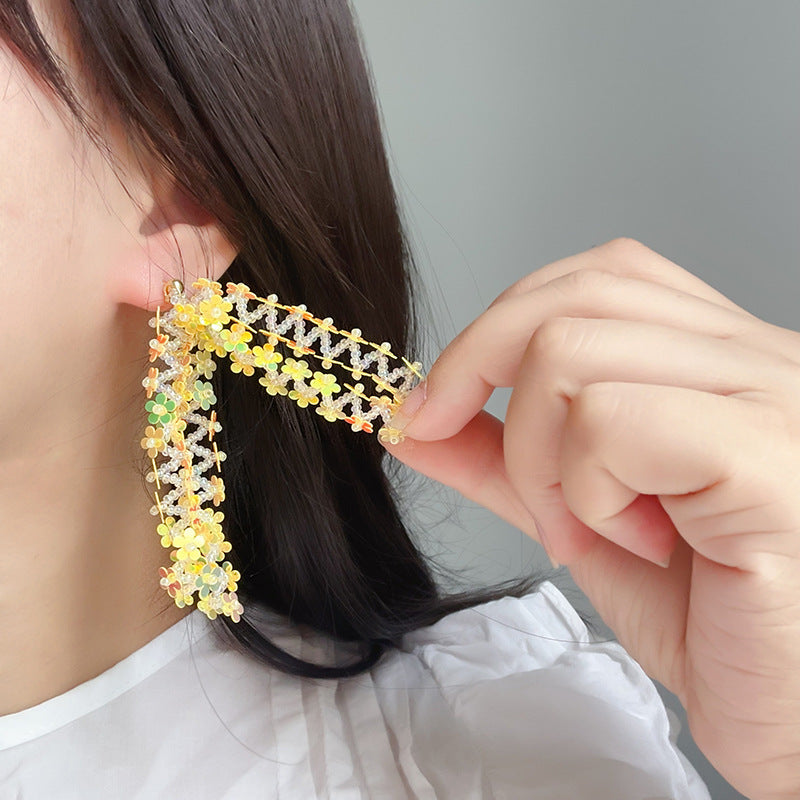 Wholesale Eye-catching Bright Eye Strap Long Dress All-match Earrings