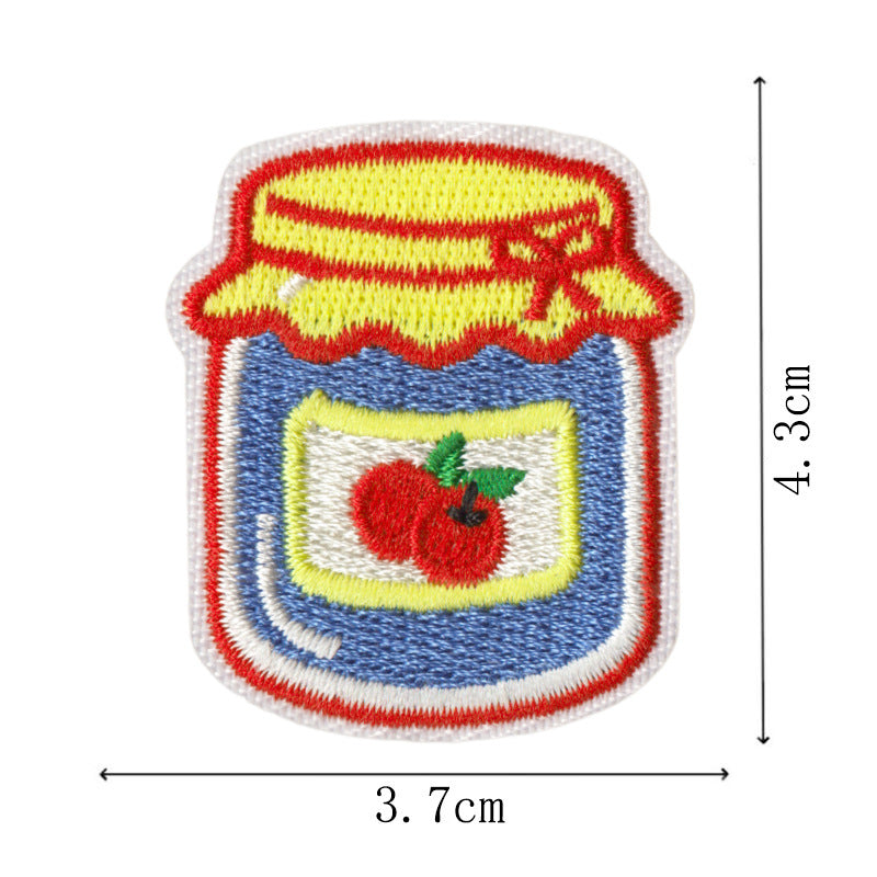Wholesale Polyester Cotton Embroidered Cherry Patch Set Iron On Sew On Decorative Accent For ets School Uniforms And Bags