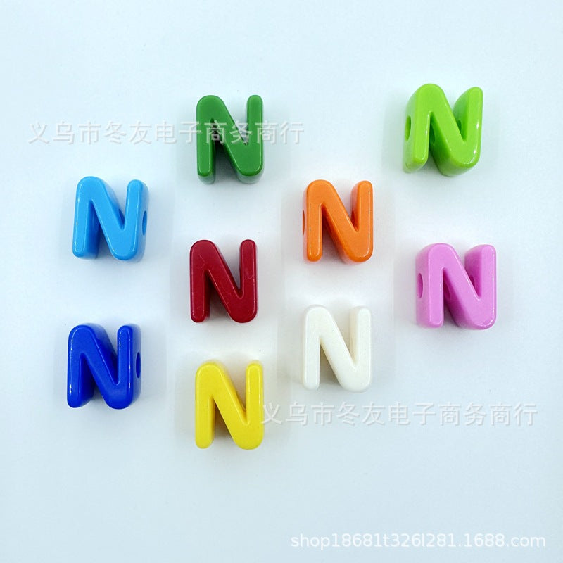 Wholesale  20pcs/pack   Acrylic large-hole letter Letter Beads