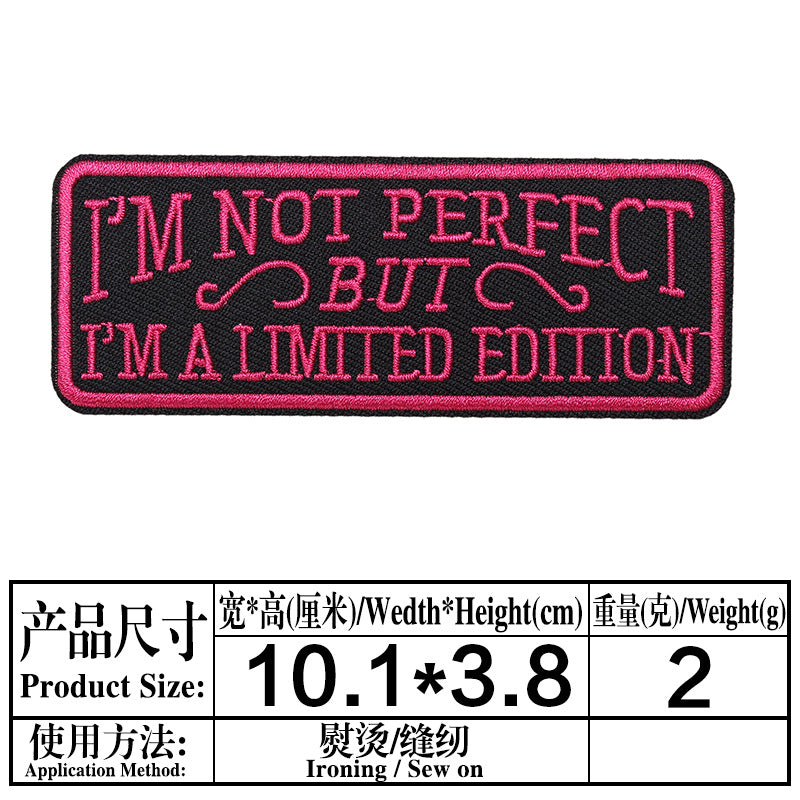 Wholesale Twill Embroidered Alphabet Patches Black White Rectangle Applique 33 Styles For Sweater DIY Craft Supply