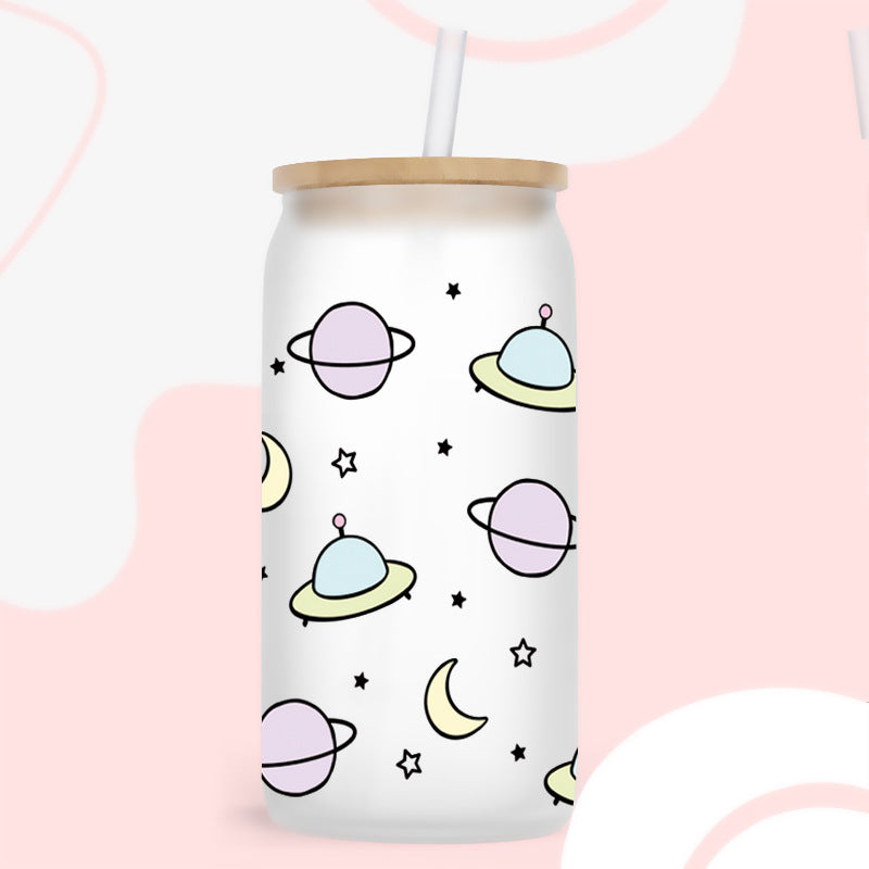 Wholesale Colorful Planet Astronaut Series 16oz Cup UV DTF Wraps