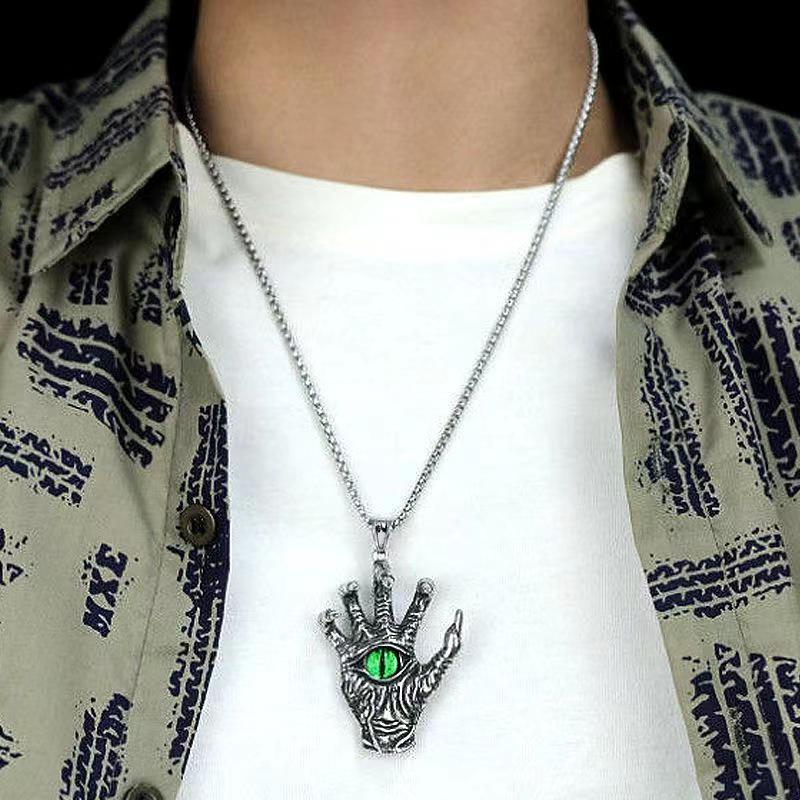 Wholesale Devil Hand Pendants Alloy Sweaters Necklaces