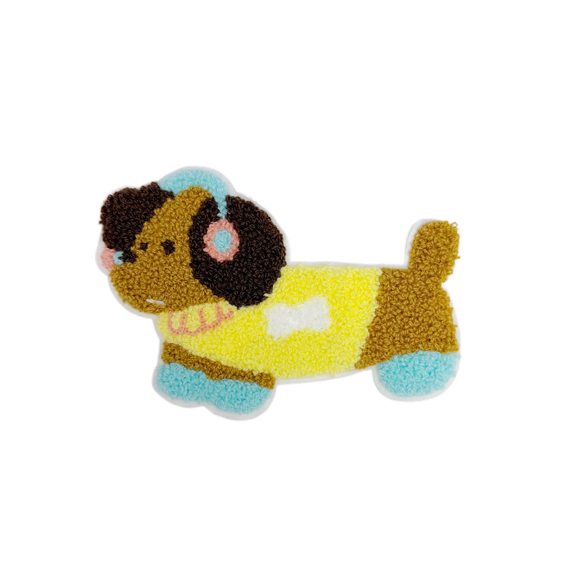 Wholesale Dachshund Dog Towel Embroidery Patch Chic Embroidered Fabric Applique For ets Bags Baskets DIY Craft Sewing Decoration