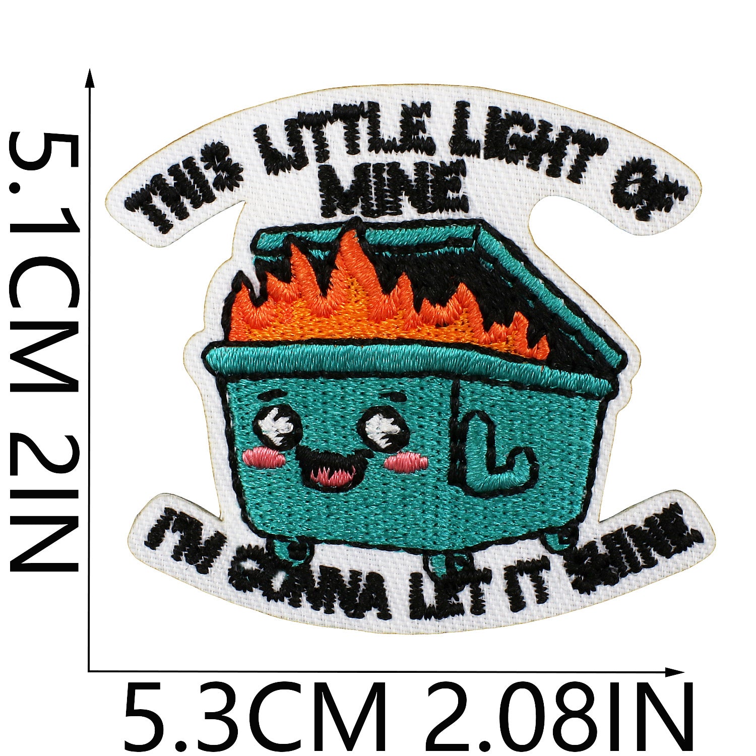 Wholesale Embroidered Polyester Patch Cartoon Box Flame English Letters Clothing Decorative Accent