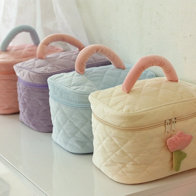 Wholesale Corduroy Cute Makeup Large Capacity Storage Bag