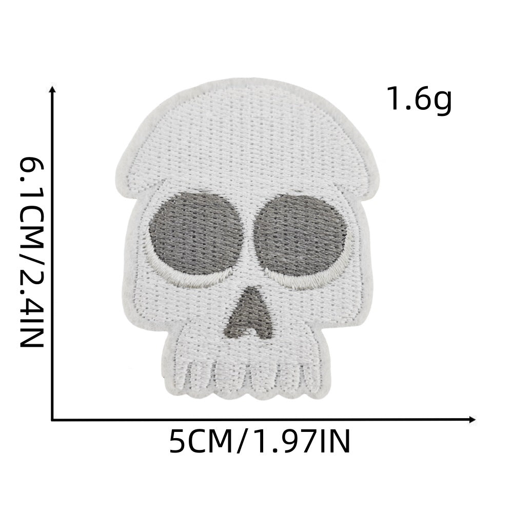 Wholesale Polyester Embroidered  Patches Ghost Bat Pumpkin Applique For Party Headwear Fashion Accessory