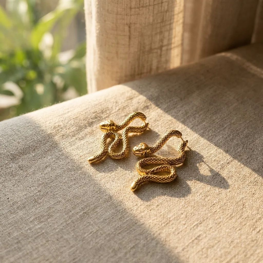Wholesale Stylish Detachable Snake Earrings Zinc Alloy Fashion Jewelry Accessory For Boutique Resale And Gift