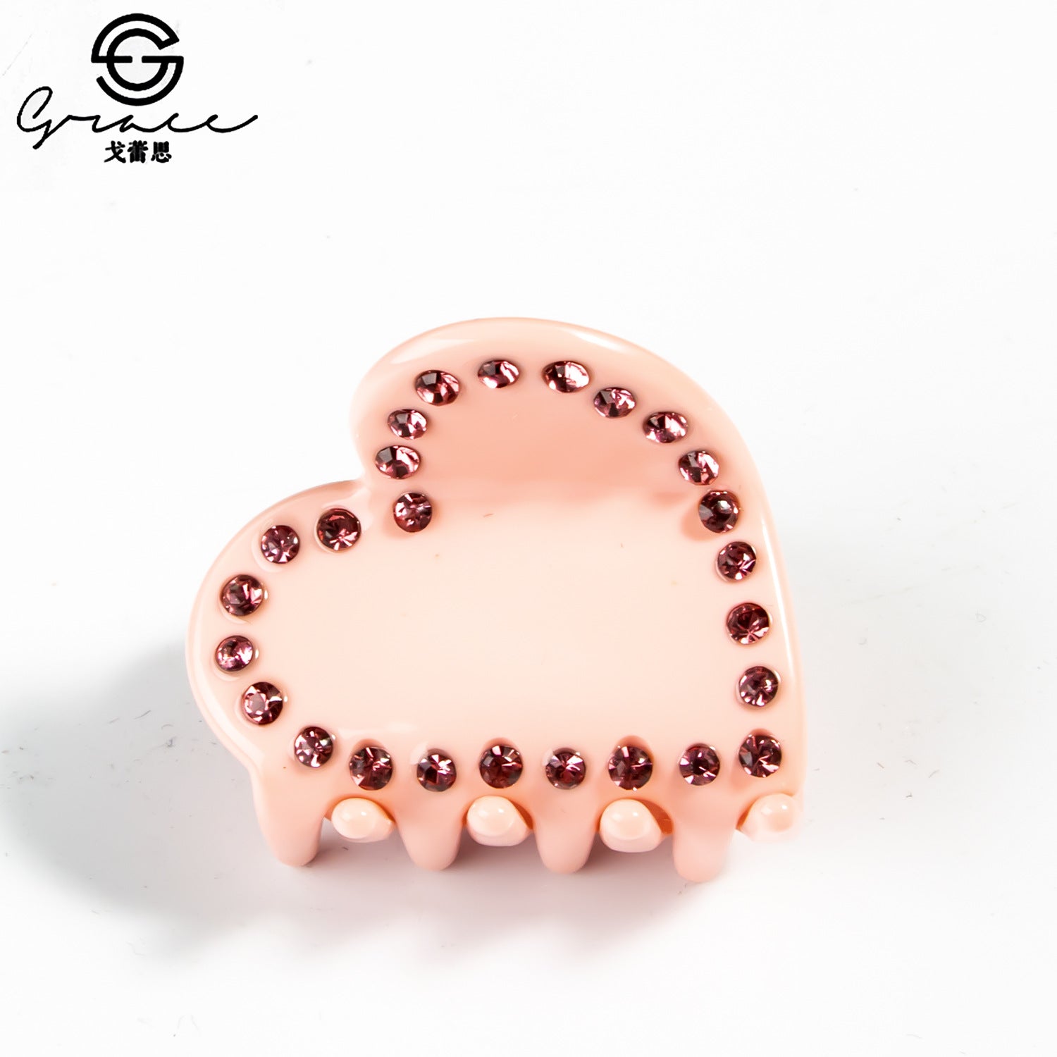 Wholesale Valentine's Day Acetate Heart Shaped Hair Clips