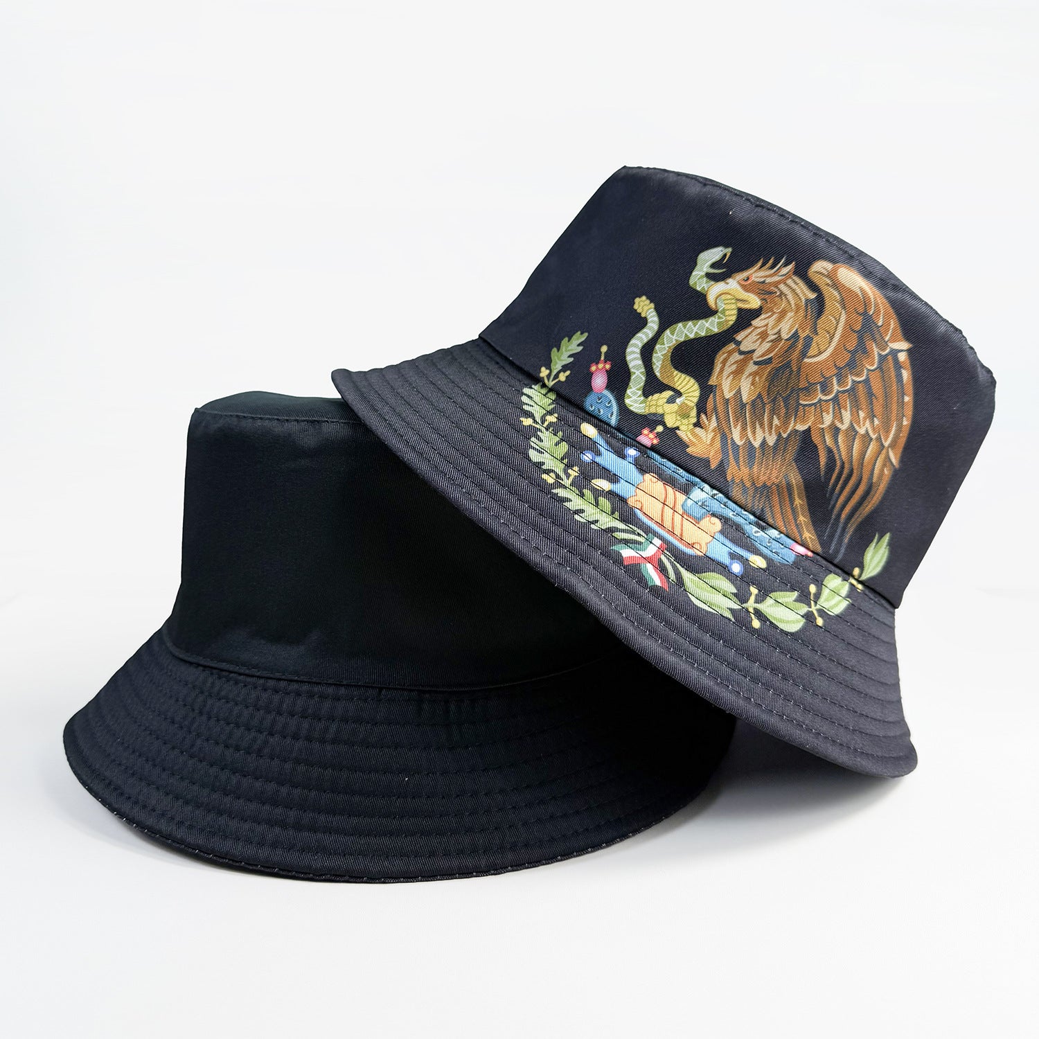 Wholesale Double sided sports cheering national flag printed fisherman hat OLY Exclusive