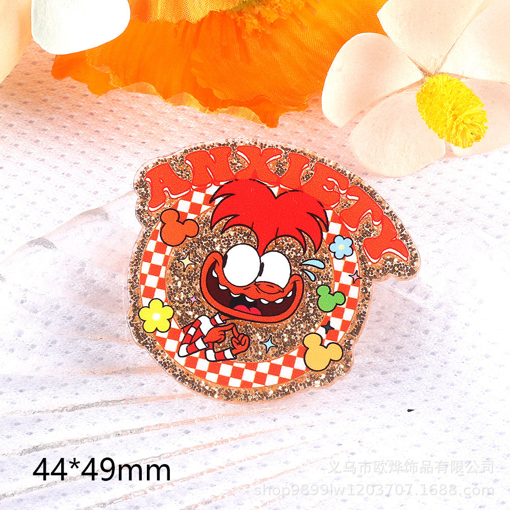 Wholesale 10pcs/ pack cartoon character cute pendant acrylic pin cute DIY accessories