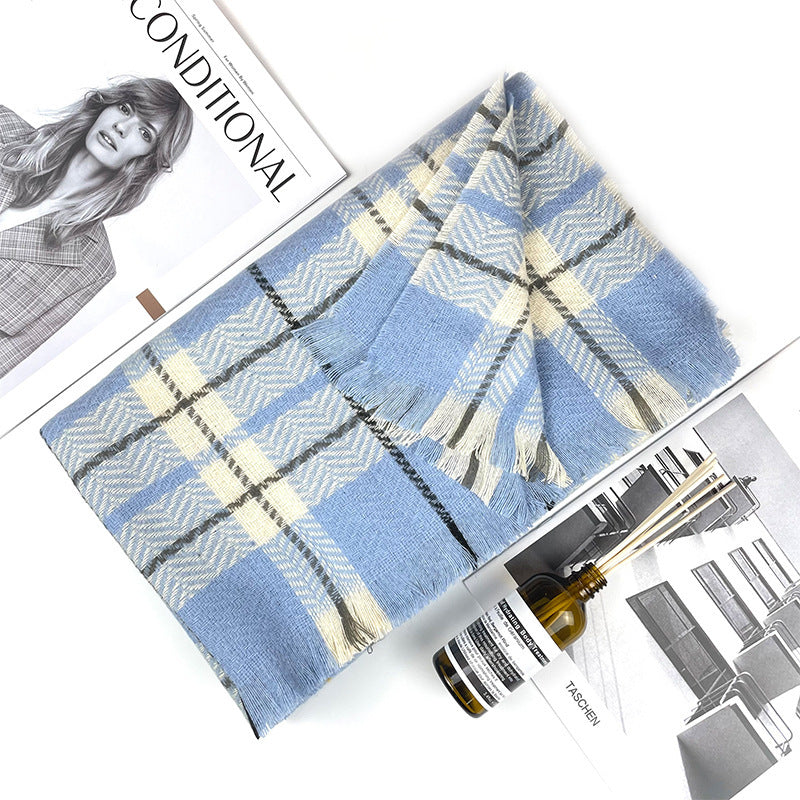 Wholesale Plaid Shawl Imitation Cashmere Scarf