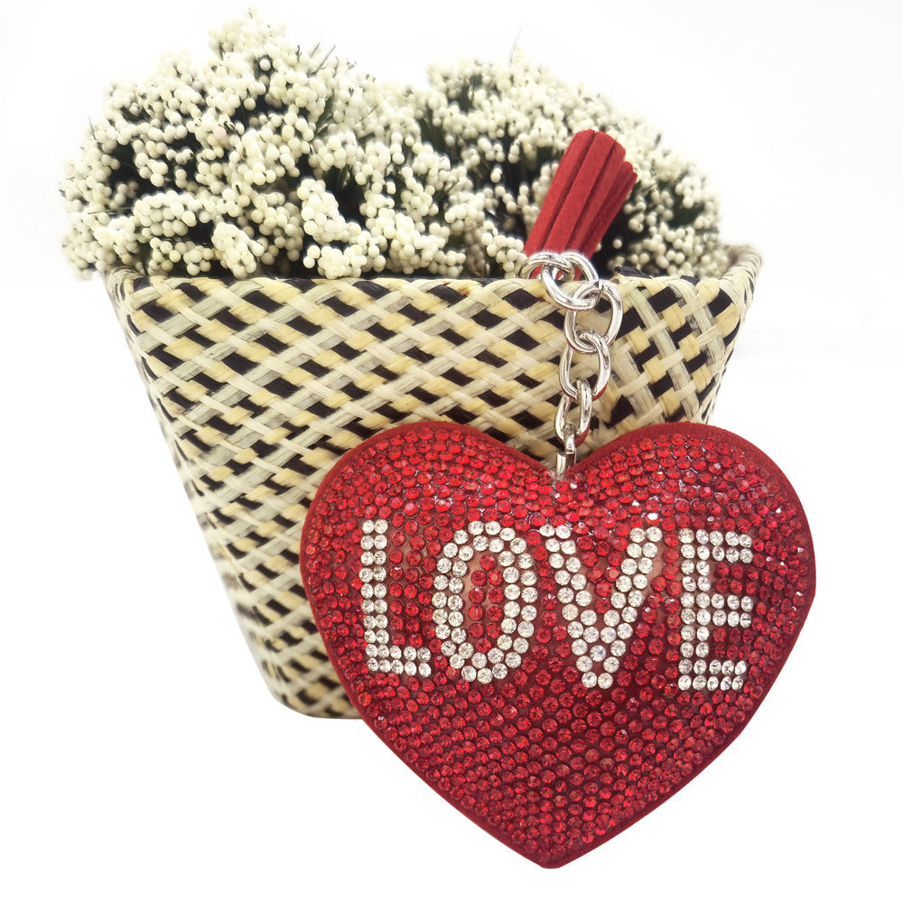 Wholesale Diamond LOVE Heart Key Chain