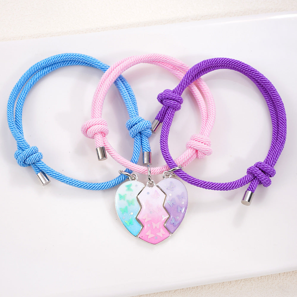 Wholesale Cartoon Heart Splicing Magnetic Bracelet Pendant