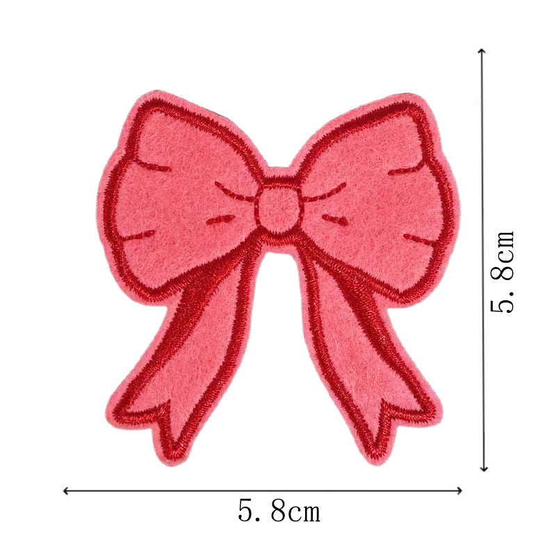Wholesale Red diverse bow embroidery DIY Patches