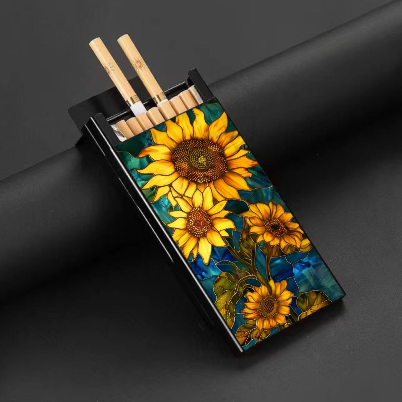 Wholesale Metal Fine Tube Anti Drop and Moisture-proof Painted Creative Cigarette Box