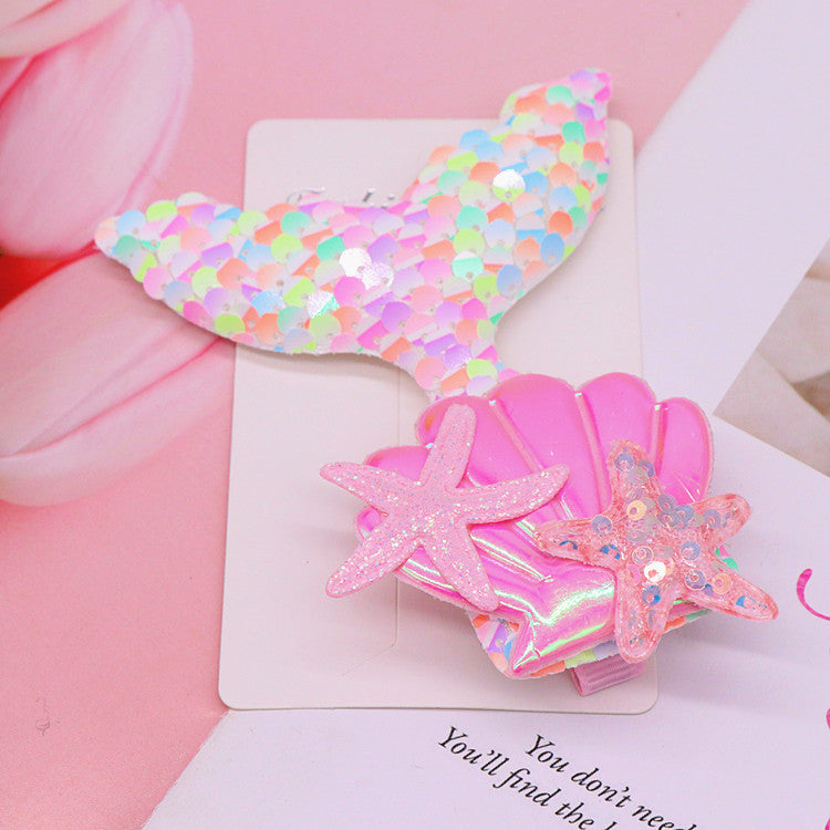 Wholesale Fabric Children's Mermaid Hairpin