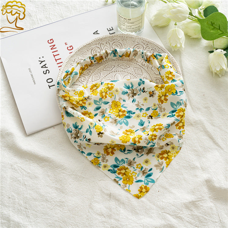 Wholesale New Floral Pastoral Wind Scarf Women's Elastic Headband