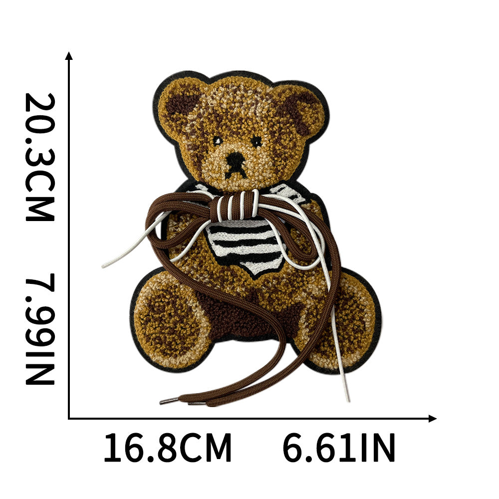 Wholesale Trendy Embroidered Cartoon Bear Rabbit Patch For DIY Coat Decoration Resale