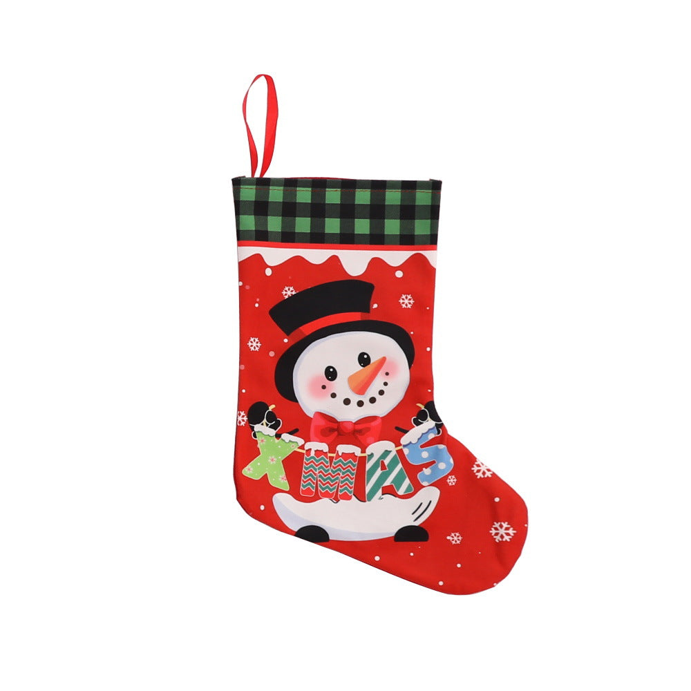 Wholesale New Christmas Check Ornament Gift Bag