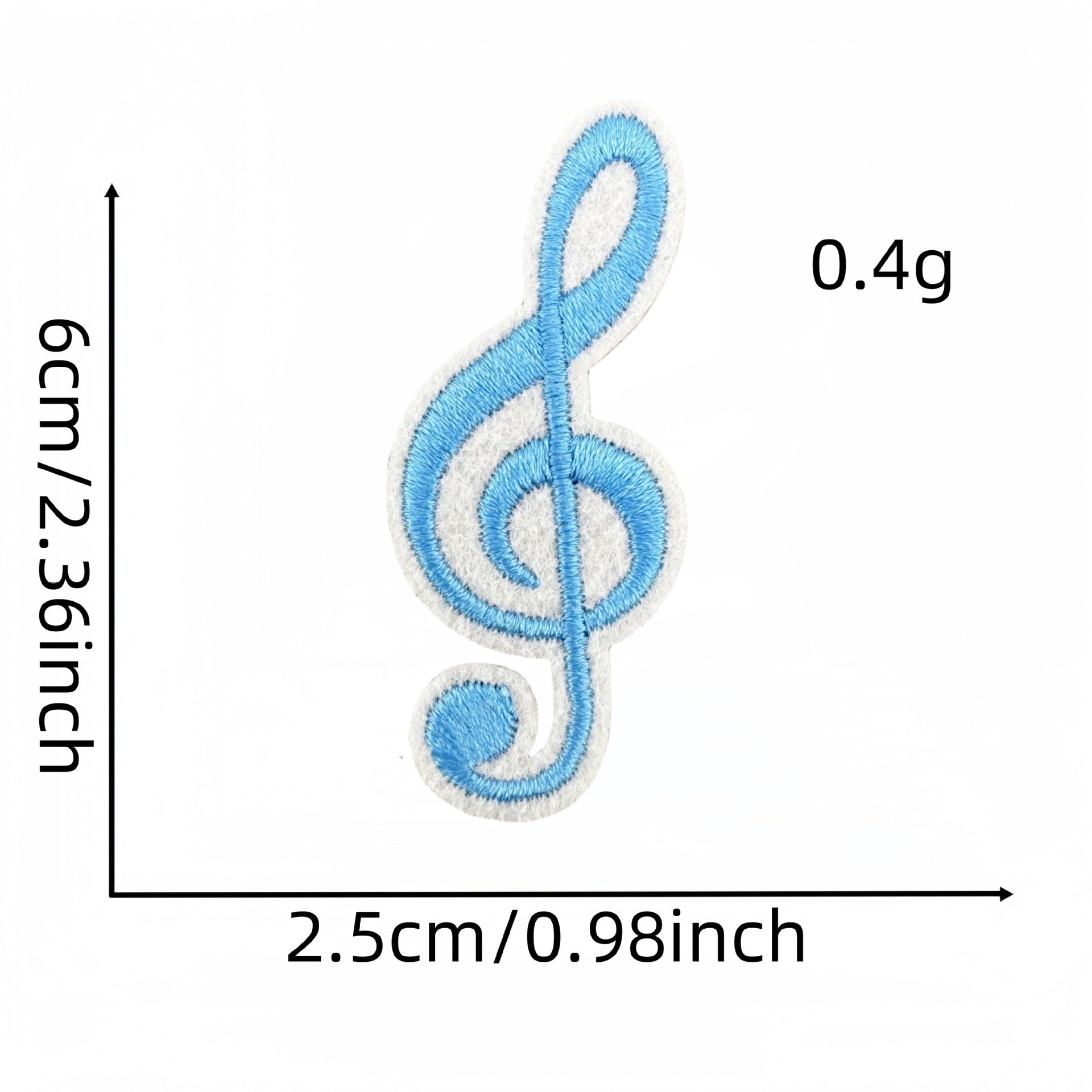 Wholesale Fashion Musical Note Iron On Cloth Patches For DIY Clothing Decoration Boutique Accessory