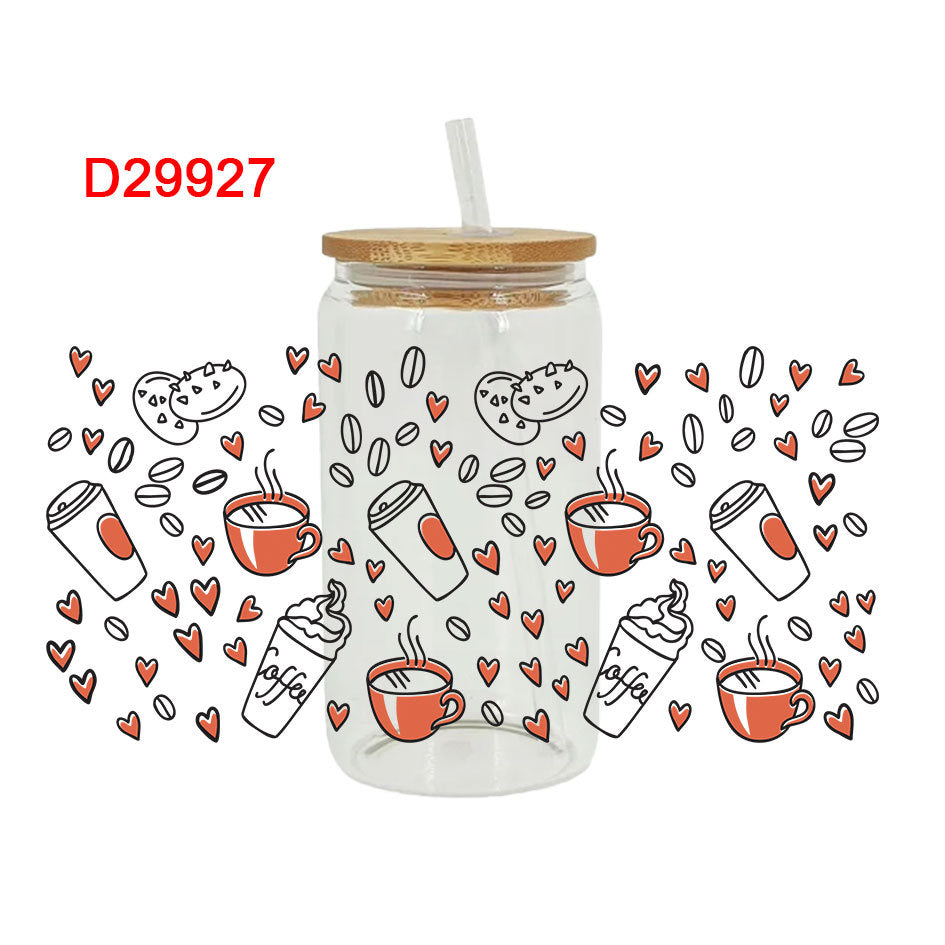 Wholesale coffee beverages 16oz Cup UV DTF Wraps