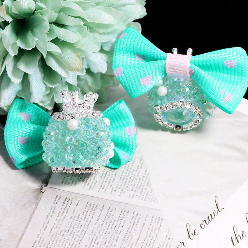 Wholesale 3pcs Bow Beads With Straight Holes Crystal Beads