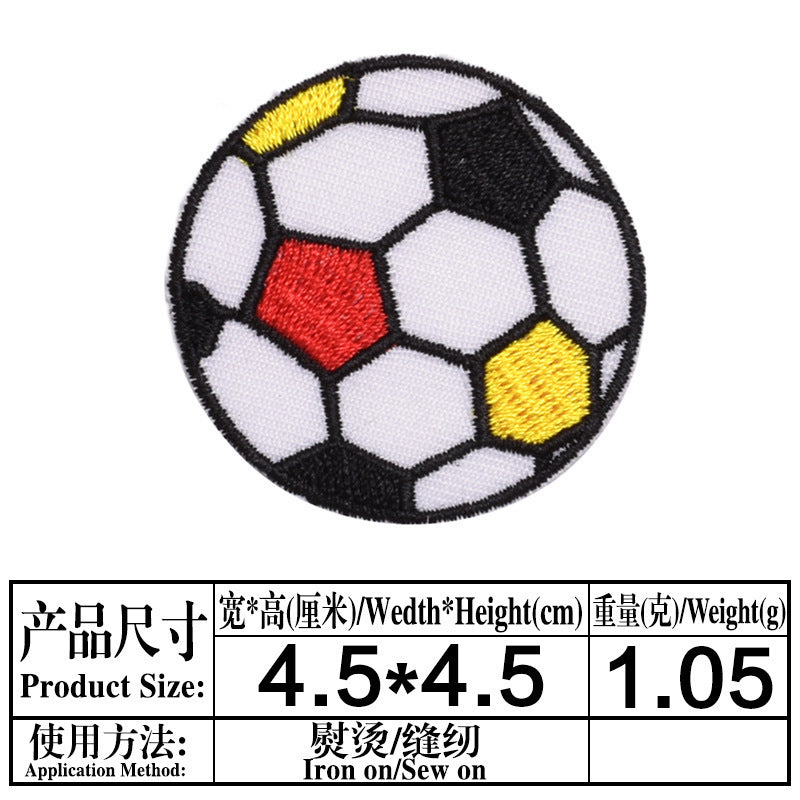 Wholesale adhesive embroidered cloth stickers basketball  DIY Patches