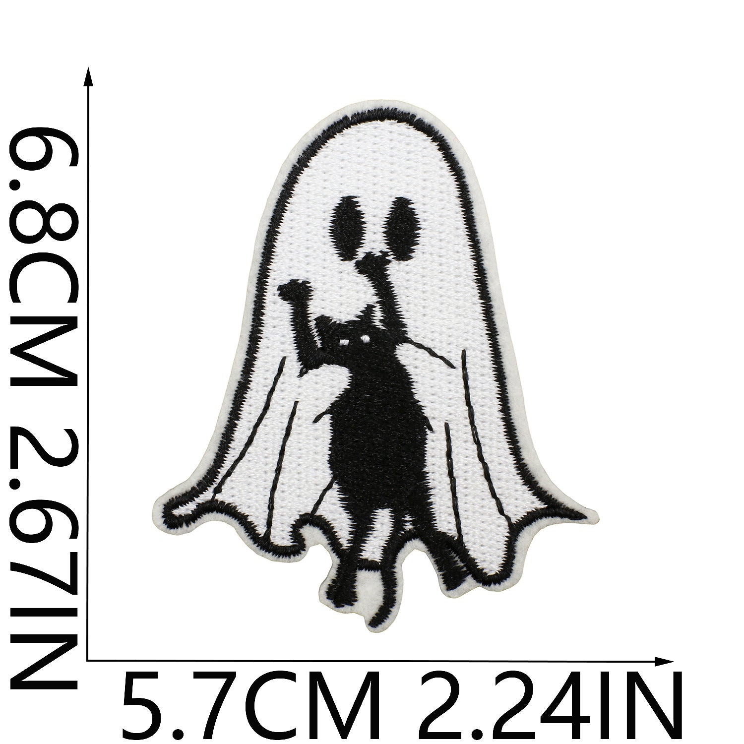 Wholesale Iron On Ghost Pumpkin Embroidery Patch Cute Witch Applique For Clothing Holiday Craft Supply For DIY Decor