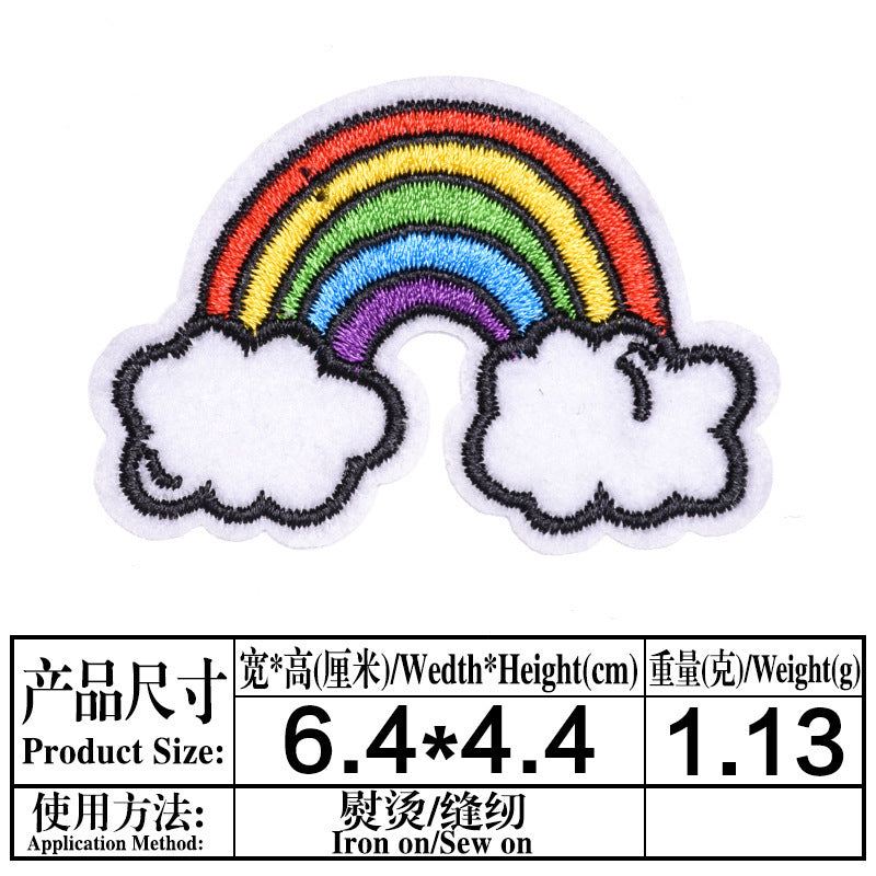 Wholesale Cloth Iron On Embroidered Patches Cartoon Applique For Clothing Repair Decoration 13 Pcs Set Fashion Accessory